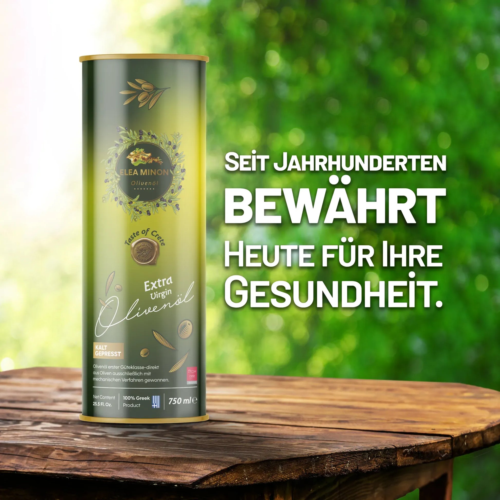 Natives Olivenöl extra vergine 750ml Kanister mit Ausgießer Kreta Griechenland