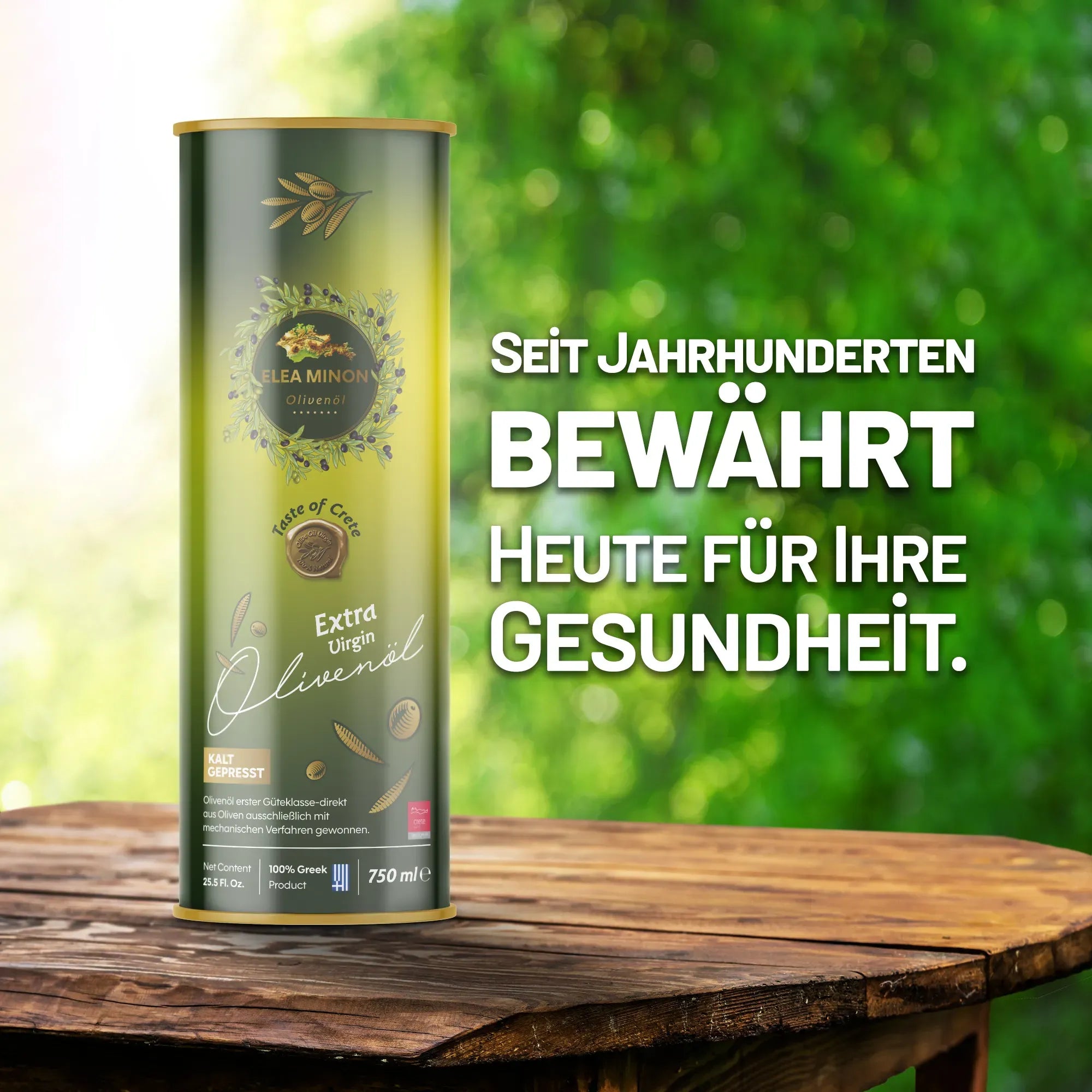 Natives Olivenöl extra vergine 750ml Kanister mit Ausgießer Kreta Griechenland