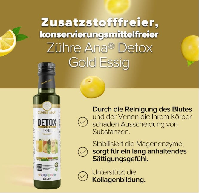 Zühre Ana Gold Essig 250 ml – Fruchtiger Gurmet-Fermentationsessig