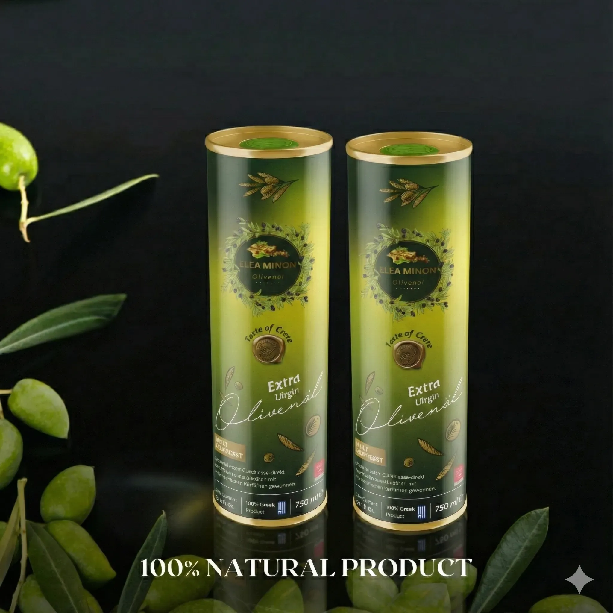 Extra natives Olivenöl 0,75 Liter - Kanister mit Ausgießer von der griechischen Insel Kreta Griechisches Olivenöl aus Kreta Cold Pressed Extra Virgin Olive Oil Olivenol lagern, Olivenol Qualitaet